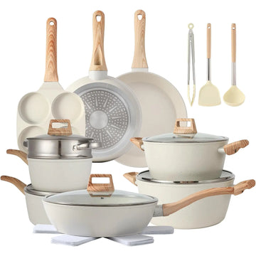 21-Piece Granite Non-Stick Cookware Set
