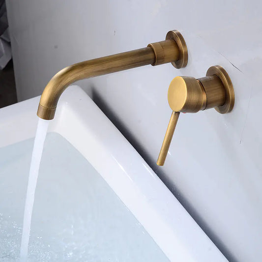 European Style All-Copper Wall-Mounted Basin Faucet