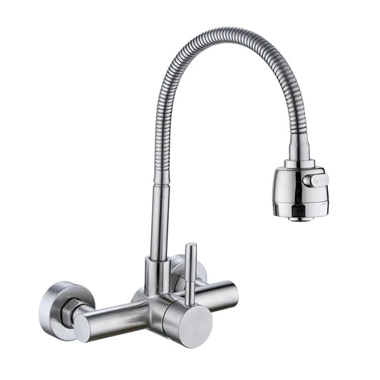 Wall-mounted Hot and Cold Water Faucet for Kitchen Sink