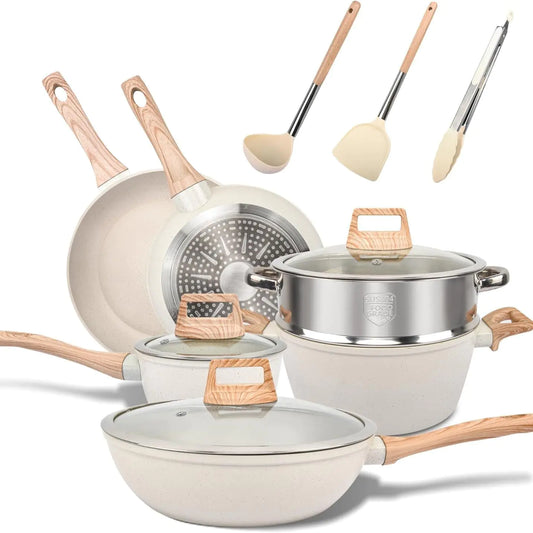 21-Piece Granite Non-Stick Cookware Set