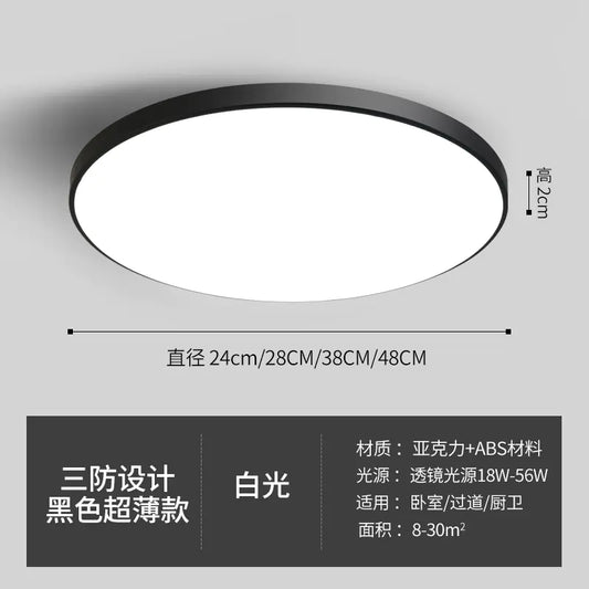 Ultra-thin LED Ceiling Light for Living Room & Bedroom