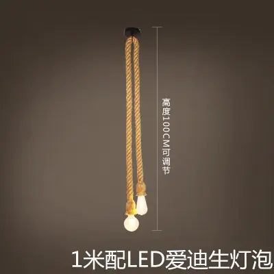 Industrial Rope Pendant Light